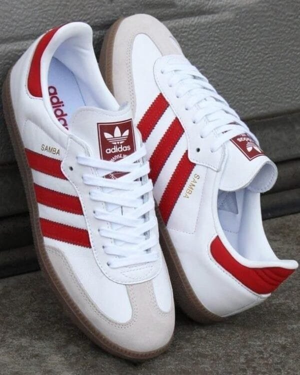 Adidas Samba Branco/Vermelho