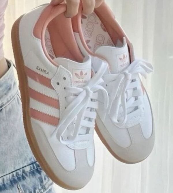 Adidas Samba Branco/Rosa